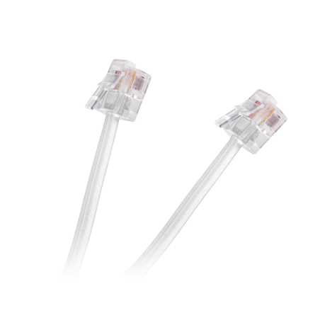 Telefonkabel vit-till-vit 7,0m