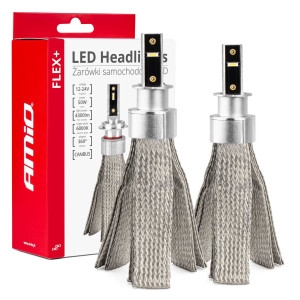 Bil-LED-lampor Flex+ -serie H3 6000k 12v 24v Canbus amio-03656
