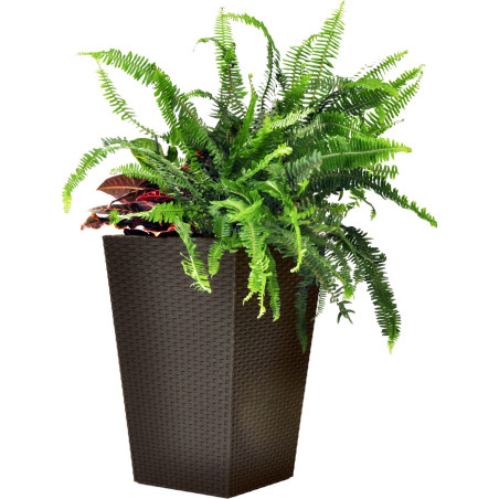Rektangulär kruka MEDIUM RATTAN PLANTER 55,4L whiskey brown