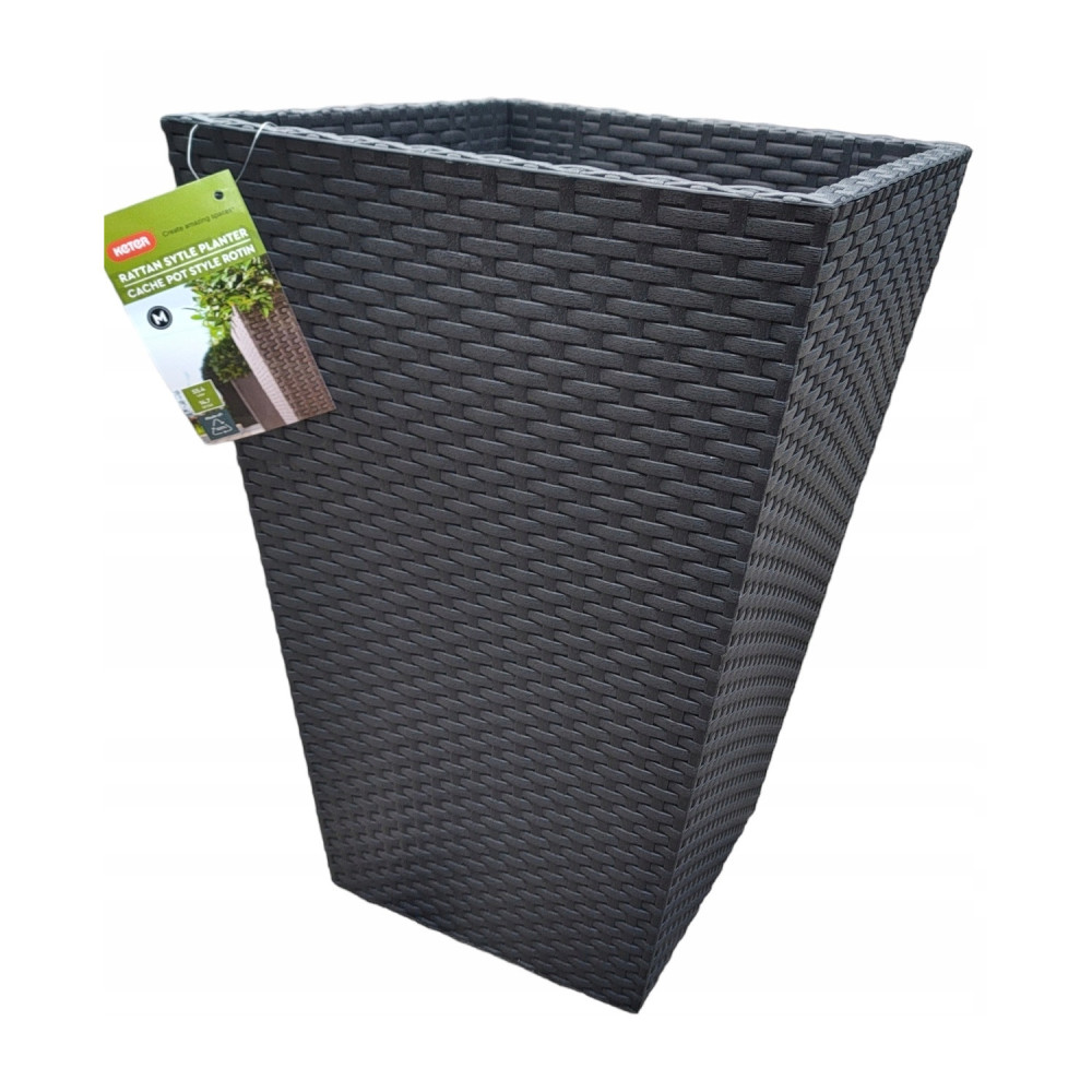 Rektangulär kruka MEDIUM RATTAN PLANTER 55,4L antracit Rektangulär kruka MEDIUM RATTAN PLANTER 55,4L antracit
