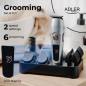 AD 2944 Trimmer - 6-i-1 vårdset med LCD-skärm och laddningsbas.