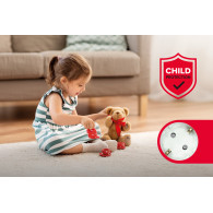 Förlängningssladd vit Rebel 3 tyska uttag, längd 1,5 m (3x1.0) utan strömbrytare.