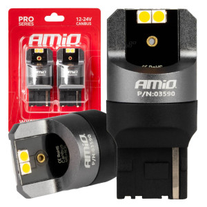 LED-lampor Canbus för wy21w med 4x3030 SMD-orange 12V 24V amio-03590