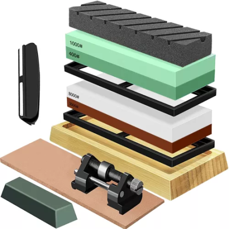 Slipmaskin för knivar - 2 stenar + tillbehör Ruhhy 23763