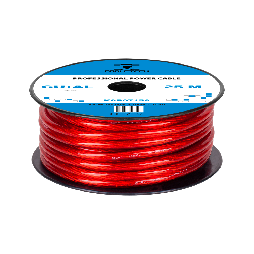 Bilens kabel 10Ga OD5.5mm CU+AL 25m Bilens kabel 10Ga OD5.5mm CU+AL 25m