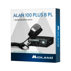 Radio CB ALAN B PL 100+ translates to 'Radio CB ALAN B PL 100+' in Swedish.