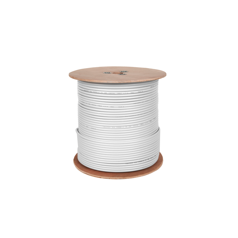Koaxialkabel F690BV A vit spole 305m