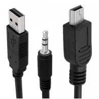 AK287 Adapter mini USB till USB/jack 3.5