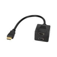 Adapter HDMI-hane till 2x HDMI-hona 20 cm