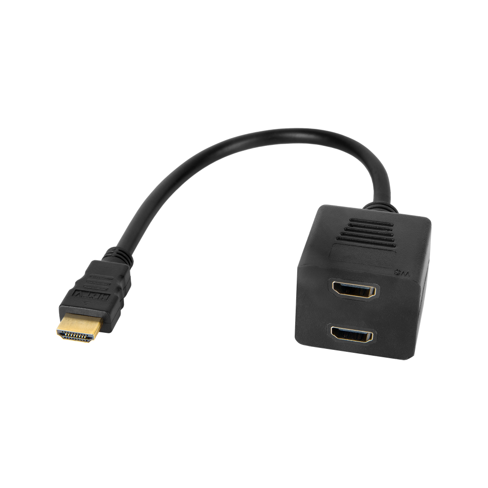 Adapter HDMI-hane till 2x HDMI-hona 20 cm