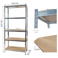 Hyllsystem 220x100x45 Malatec 23766