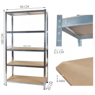 Lagerhylla 180x90x40 Malatec 23768