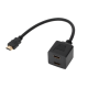 Adapter HDMI hane-2 x hona på kabel 30cm