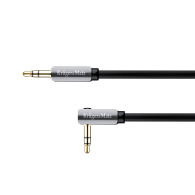 Kabel wtyk kątowy - wtyk prosty  jack 3.5  stereo 1.0m Kruger&Matz