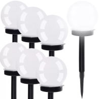 Solcellsträdgårdslampa - kula set 6 st. 23562