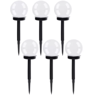 Solcellsträdgårdslampa - kula set 6 st. 23562
