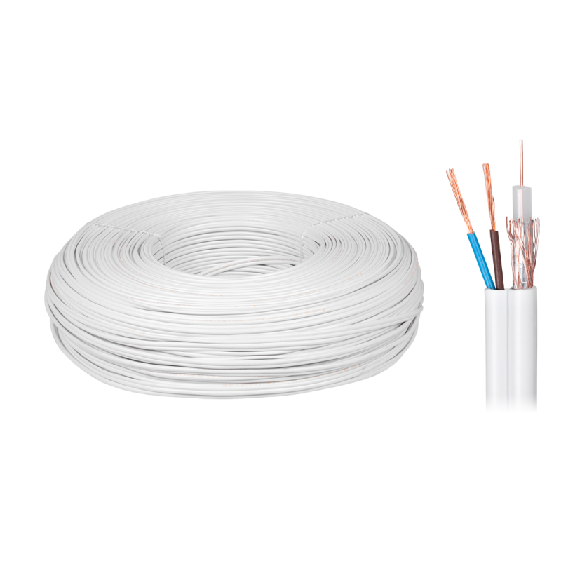 Koaxialkabel YWDXek 75-0.59/3.7 K-60 + 2x0,5mm 100m