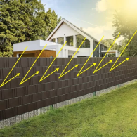 Stängselband 19cmx35m 630g/m2 brun 23707