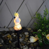 ZD50S Lampa solarna led papuga biała