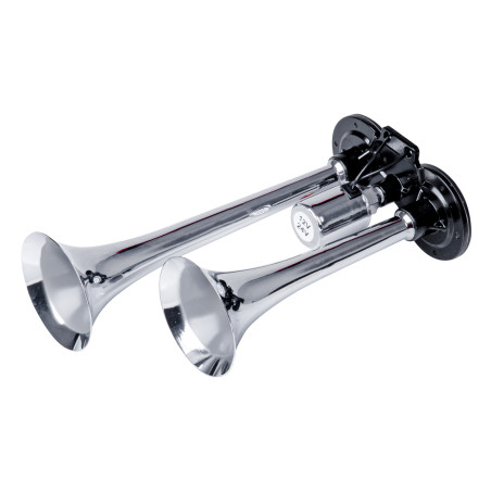 Signalhorn dubbelkrom 12v 24v amio-03617