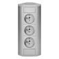 Möbeluttag 3x2P+Z, grå-silver