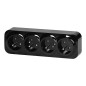 Kontaktuttag Quad ToDo 2P+Z IP20, 16A, 230V AC, svart, 8 stycken
