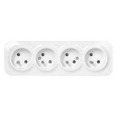 Fyrfaldigt uttag ToDo 2P+Z IP20, 16A, 230V AC, vit | HandlaSmidigt.se