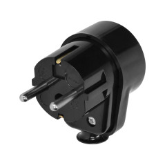Stickkontakt Uni-Schuko med uttag 2P+Z Schuko 16A, svart | HandlaSmidigt.se