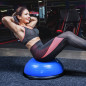 Halvboll för balansering, balanstränare 58cm + pump, REBEL ACTIVE