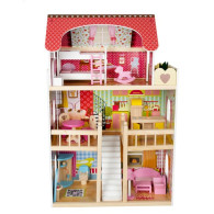Domek drewniany dla lalek - willa D11252