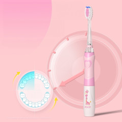 Sonic tandborste för barn SEAGO, rosa färg, 1xAAA 1,5V (batteri ingår ej), 3 borsthuvuden, SG-977 Pink | HandlaSmidigt.se