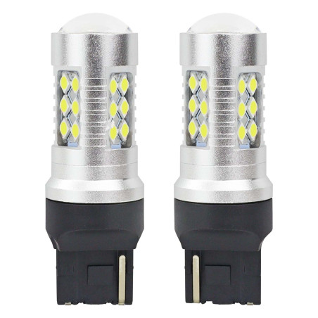 LED-lampor canbus 3030 24smd t20 7440 w21w vit 12v 24v amio-01173