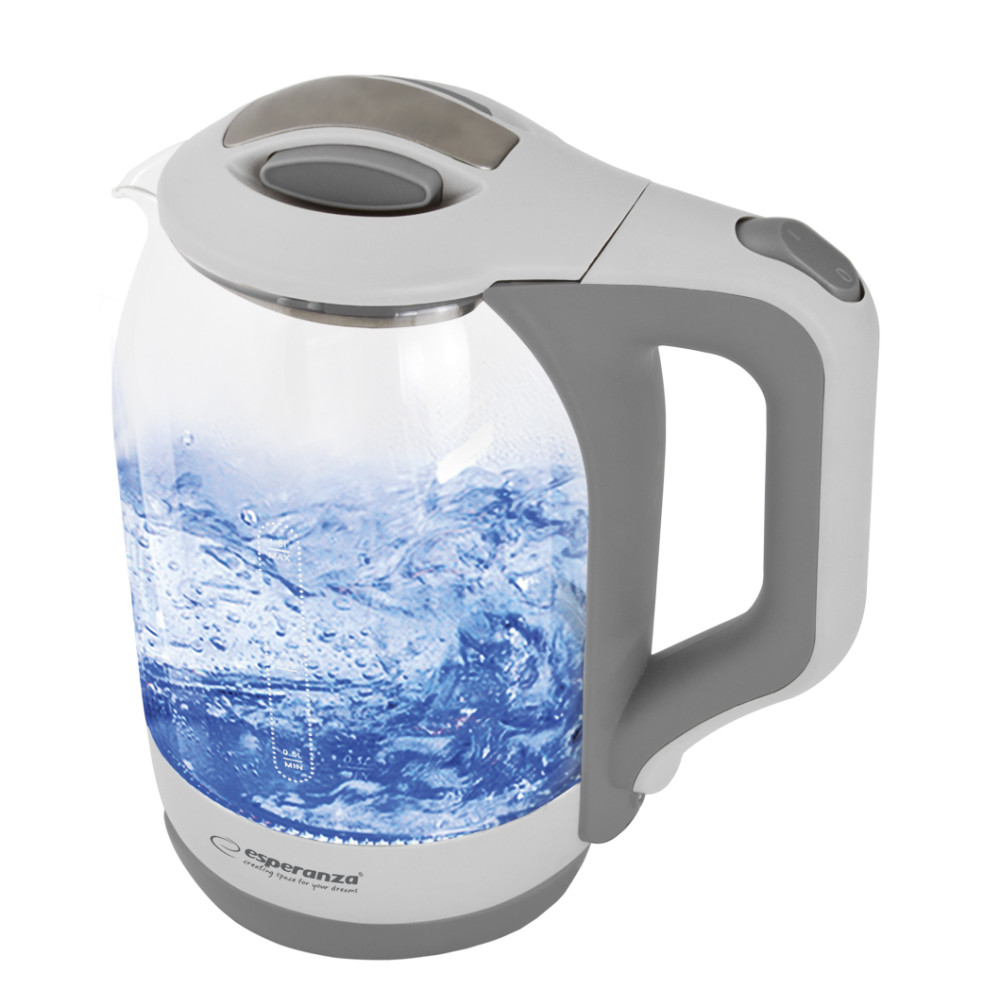 EKK025W Esperanza glasvattenkokare Yukon 1,7 l vit EKK025W Esperanza glasvattenkokare Yukon 1,7 l vit