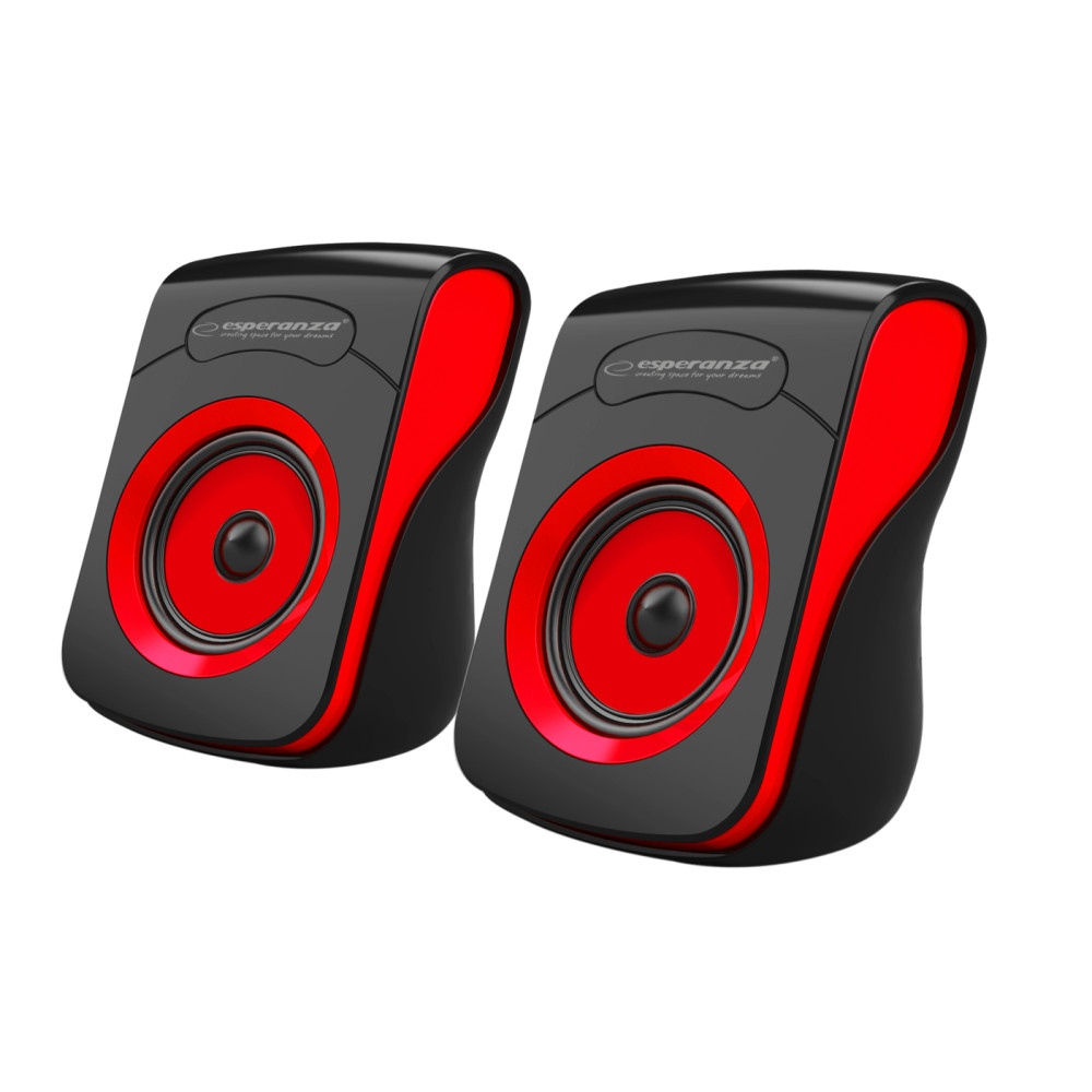 EP140KR Esperanza högtalare 2.0 usb flamenco svart-röd