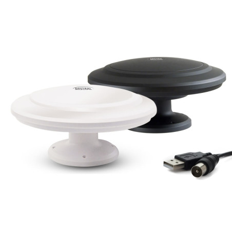 Mistral mi-ant04 superkänslig rundstrålande aktiv bilantenn för TV DVB-T med ultrastark magnet och sidomontering.