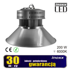 Industriell LED-lampa 200W high bay COB 6000K kallvit med 18 000lm