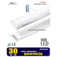 Linjär ytmontage LED-panel lampa smal 90cm 30w 3000k varm