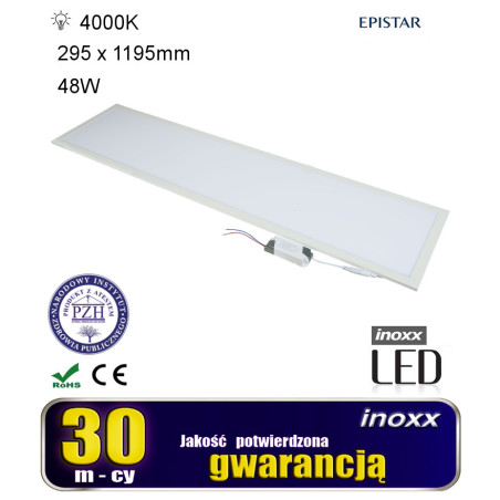 LED-takpanel 120x30 48w tunn lampa 4000k neutral vitramin