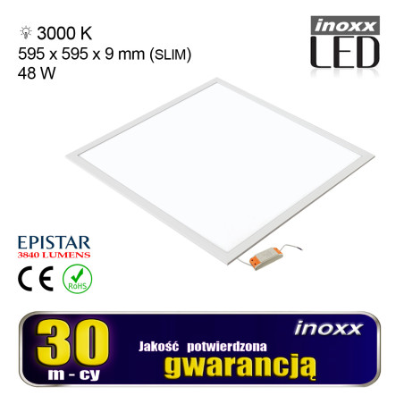 Panel led 60x60 48w taklampa takmonterad takpanel 3000k varm
