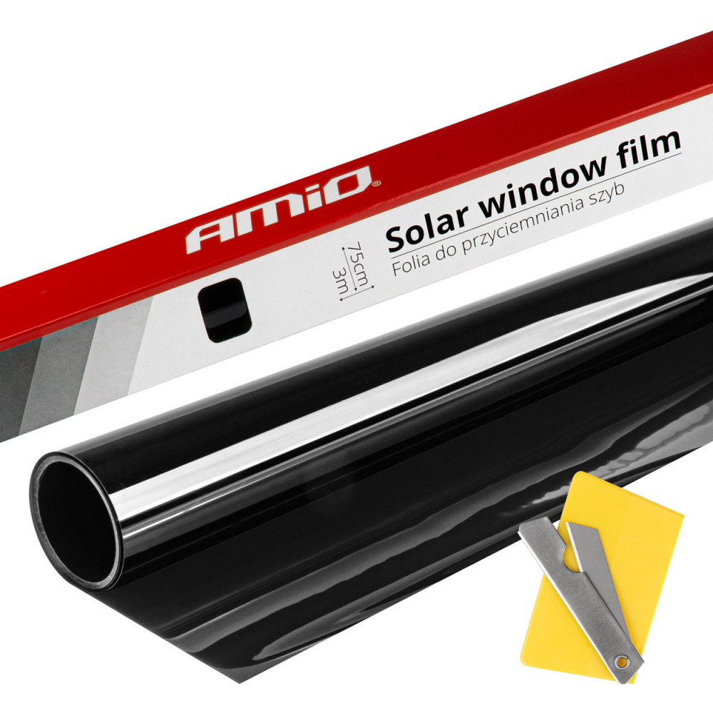 Film för tonade rutor mörk svart 0,75x3m 15% amio-01656 Film för tonade rutor mörk svart 0,75x3m 15% amio-01656