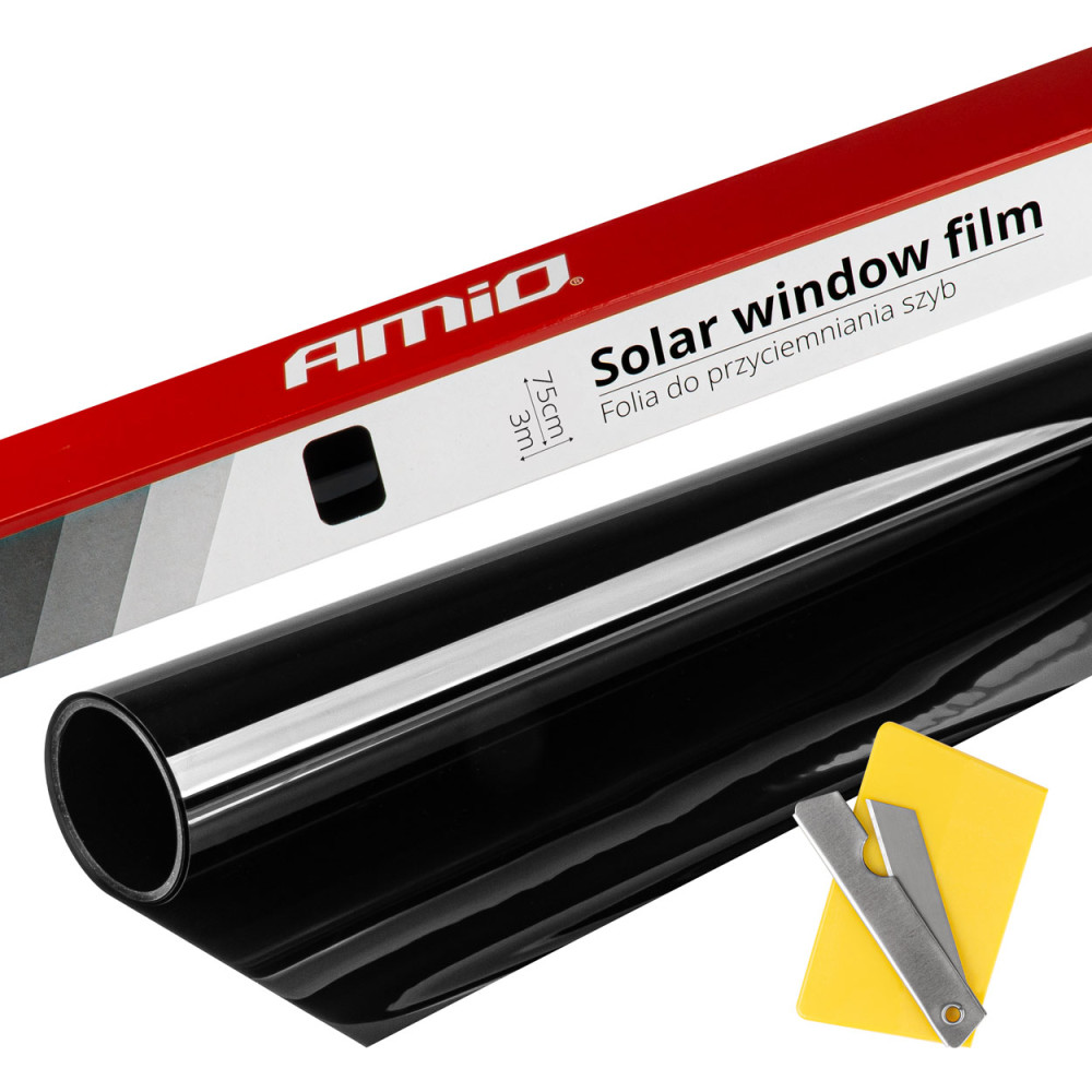Film för tonade rutor super mörk svart 0,75x3m 5% amio-01657 Film för tonade rutor super mörk svart 0,75x3m 5% amio-01657