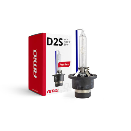 Xenonlampa xenon D2S 8000K glödlampa Amio Premium Amio-01977