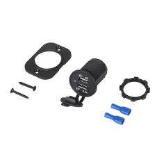 Biladdare för bil USB 12/24V 1A+2.1A monteringsbar LXG526