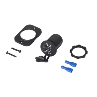 Ładowarka samochodowa USB 12/24V 1A+2.1A montażowa LXG526