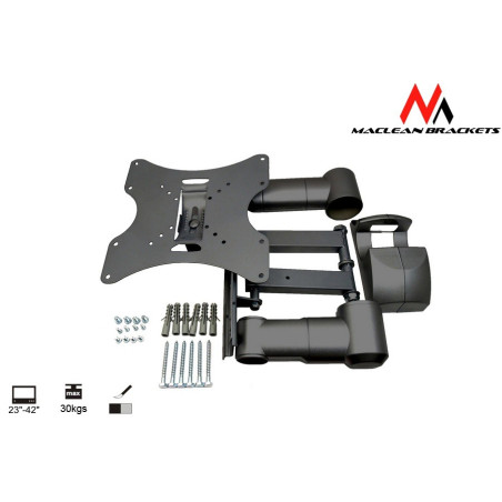 Fäste för TV eller monitor Maclean, universellt, max vesa 200x200, 13-42 tum, 30 kg, svart, MC-503A B