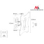 Fäste för TV eller monitor från Maclean, universellt, max VESA 200x200, 23-50 tum, 30 kg, silver, MC-501A S.