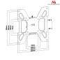 Fäste för TV eller monitor Maclean, max vesa 200x200, 23-42 tum, 20 kg, svart, MC-597