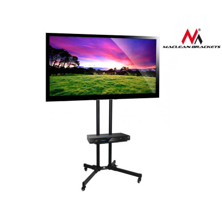 Ställ Maclean TV-vagn, professionell, för TV, på hjul, max. VESA 600x400, max. 55 kg, MC-661