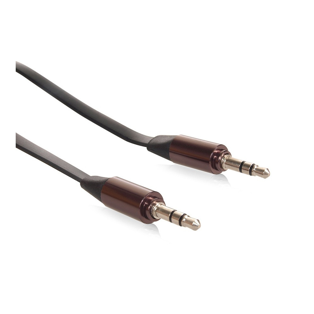 Kabel Maclean, Jack 3,5 mm, Platt, Metallkontakt, 2 m, Svart, MCTV-695 B
