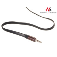 Kabel Maclean, Jack 3,5 mm, Platt, Metallkontakt, 2 m, Svart, MCTV-695 B